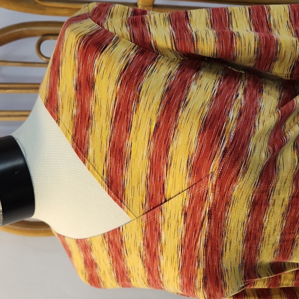 The North Face A5 series base layer long sleeve striped top size L yellow orange - Picture 3 of 14